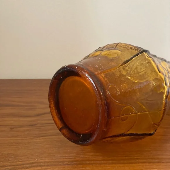 🍀VTG Empoli Amber Glass Genie Bottle - Picture 5 of 6